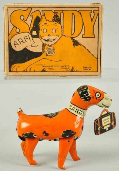 Appraisal: Tin Litho Marx Sandy Dog Wind-Up Toy Description American Working