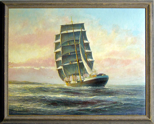 Appraisal: Patrick T Collins American th c oil on board ship