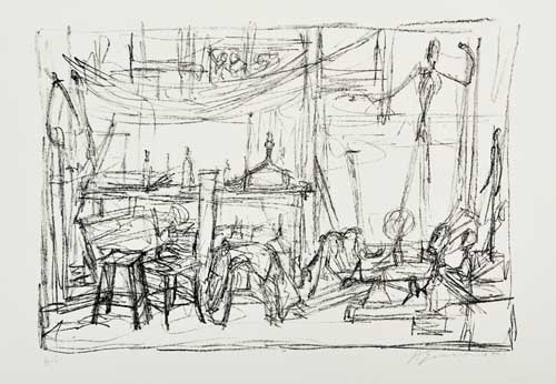 Appraisal: ALBERTO GIACOMETTI Atelier II Lithograph on cream wove Arches x