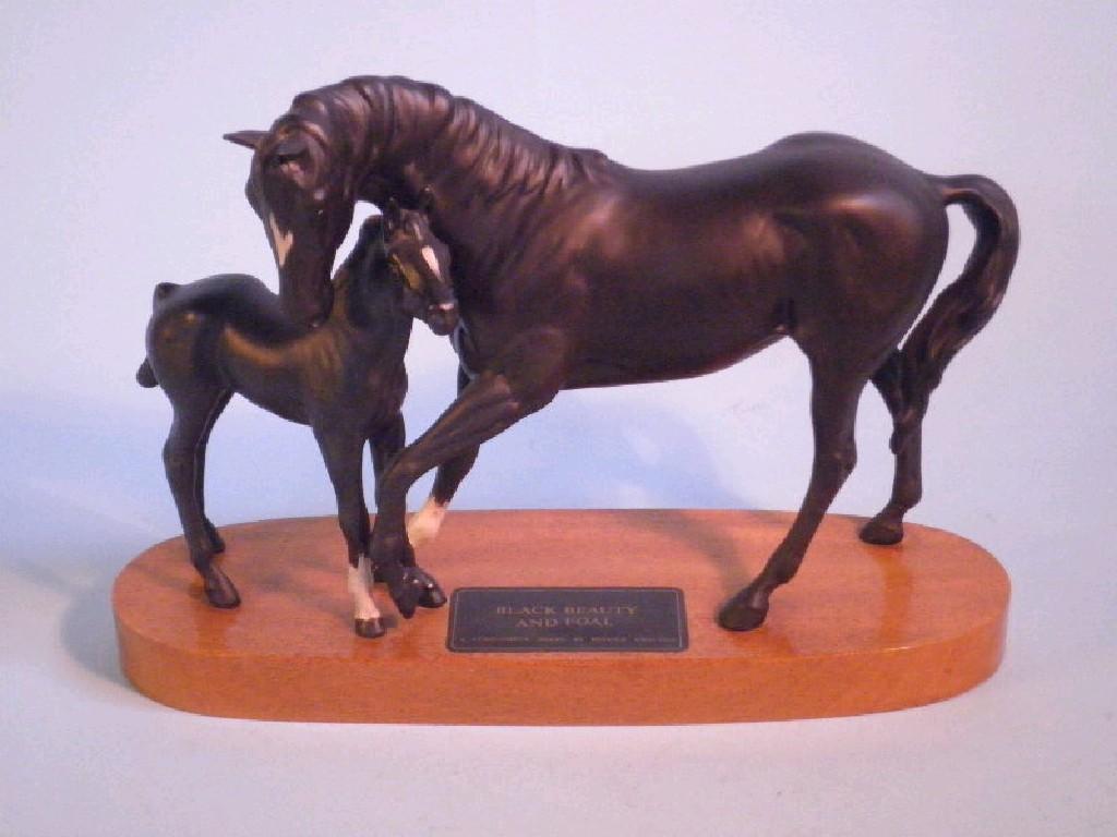 Appraisal: Beswick A Black beauty and foal