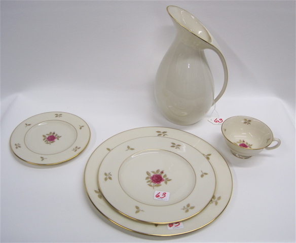 Appraisal: LENOX FINE CHINA SET A WATER PITCHER pieces set in