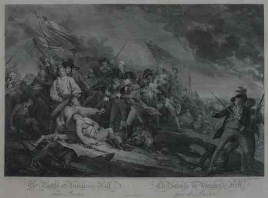 Appraisal: AFTER JOHN TRUMBULL American - THE BATTLE OF BUNKERS HILL