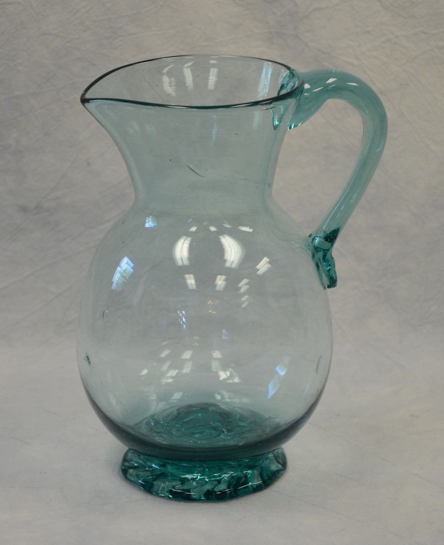 Appraisal: Large Clevenger Glass Pitcher Clayton NJ late s free blown