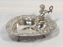 Appraisal: A silver heart shaped bon bon dish on three feet