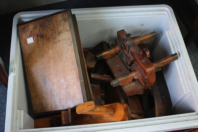 Appraisal: A COLLECTION OF OLD WOOD PLANES and a chrome pill