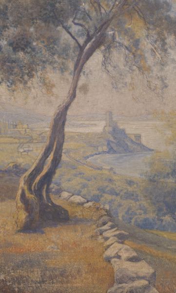 Appraisal: CONTINENTAL SCHOOL TH CENTURY x Landscape with distant castle Oil