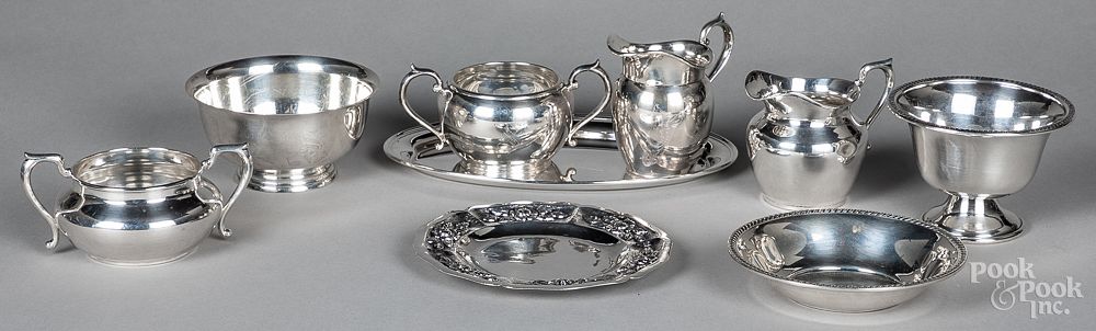 Appraisal: Group of small sterling silver serving pieces Group of small