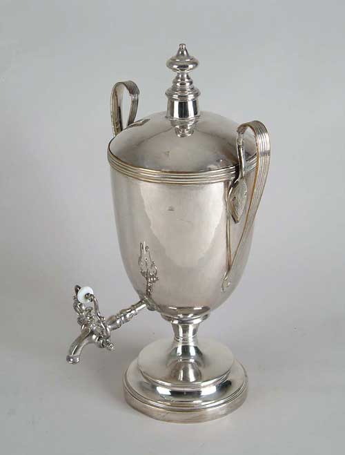 Appraisal: FINE SHEFFIELD SILVER PLATED TEA URN Circa Urn form with