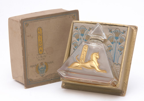 Appraisal: LUBIN Enigma J Viard perfume bottle as a crystal pyramid