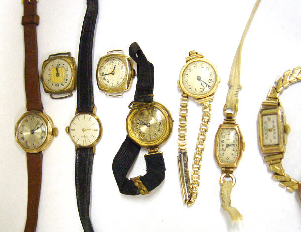 Appraisal: Bag of assorted ladies gold wristwatches etc