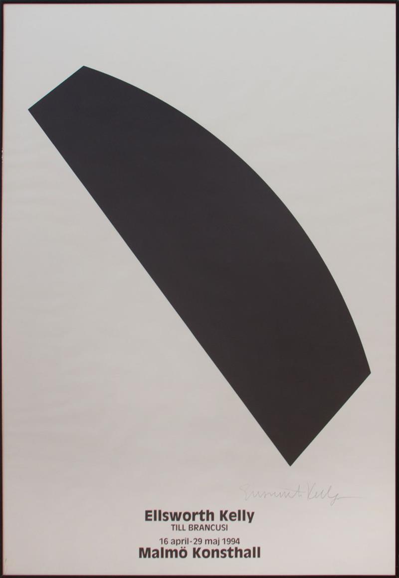 Appraisal: AFTER ELLSWORTH KELLY - TILL BRANCUSI EXHIBITION POSTER Offset lithograph