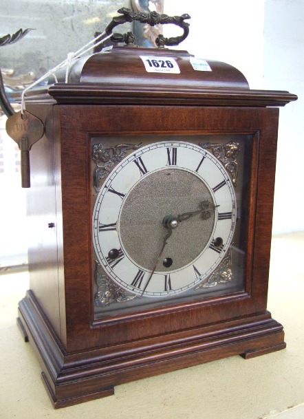 Appraisal: A th century mahogany cased mantel clock the dial with