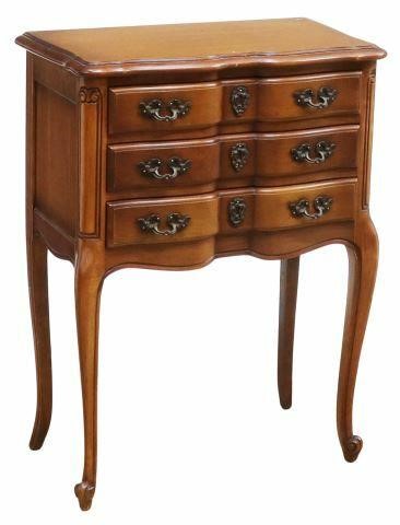 Appraisal: French Louis XV style fruitwood bedside cabinet Claude Moulin late