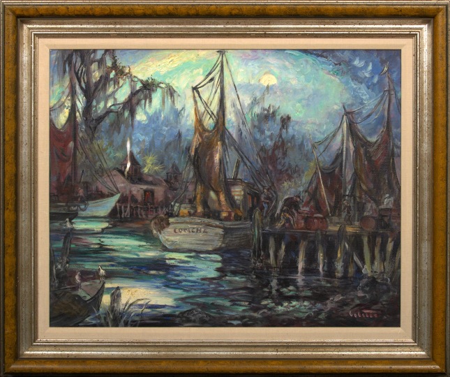 Appraisal: Colette Pope Heldner American New Orleans - Shrimp Boats St