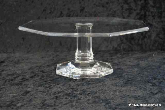 Appraisal: Tiffany Co Crystal Pedestal Footed Cake PlateIs a beauty clearly