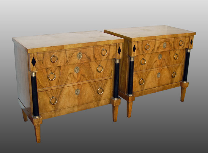 Appraisal: PAIR BAKER NEO-CLASSICAL STYLE DRAWER CHESTS Matching pair of chests