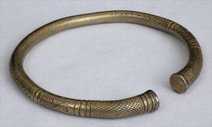 Appraisal: EARLY PERSIAN ELECTRUM BRACELET in diam Provenance Property from the