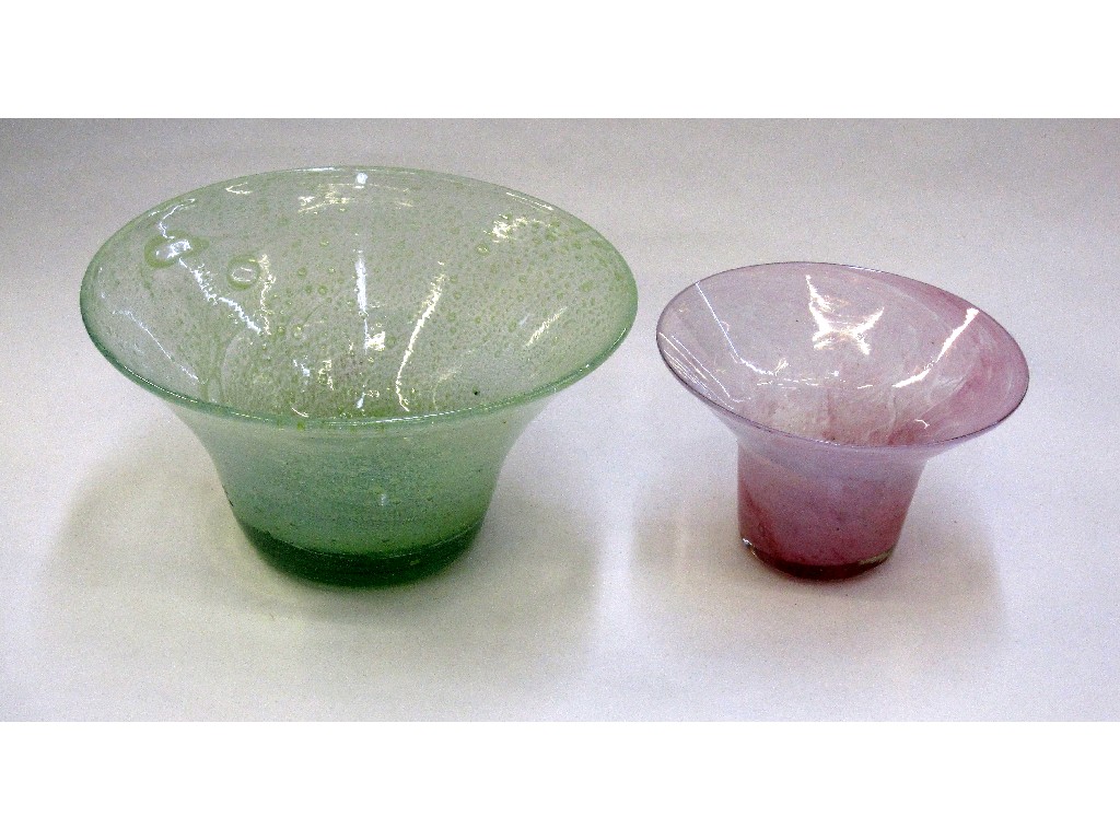 Appraisal: Two Nazeing style glass dishes