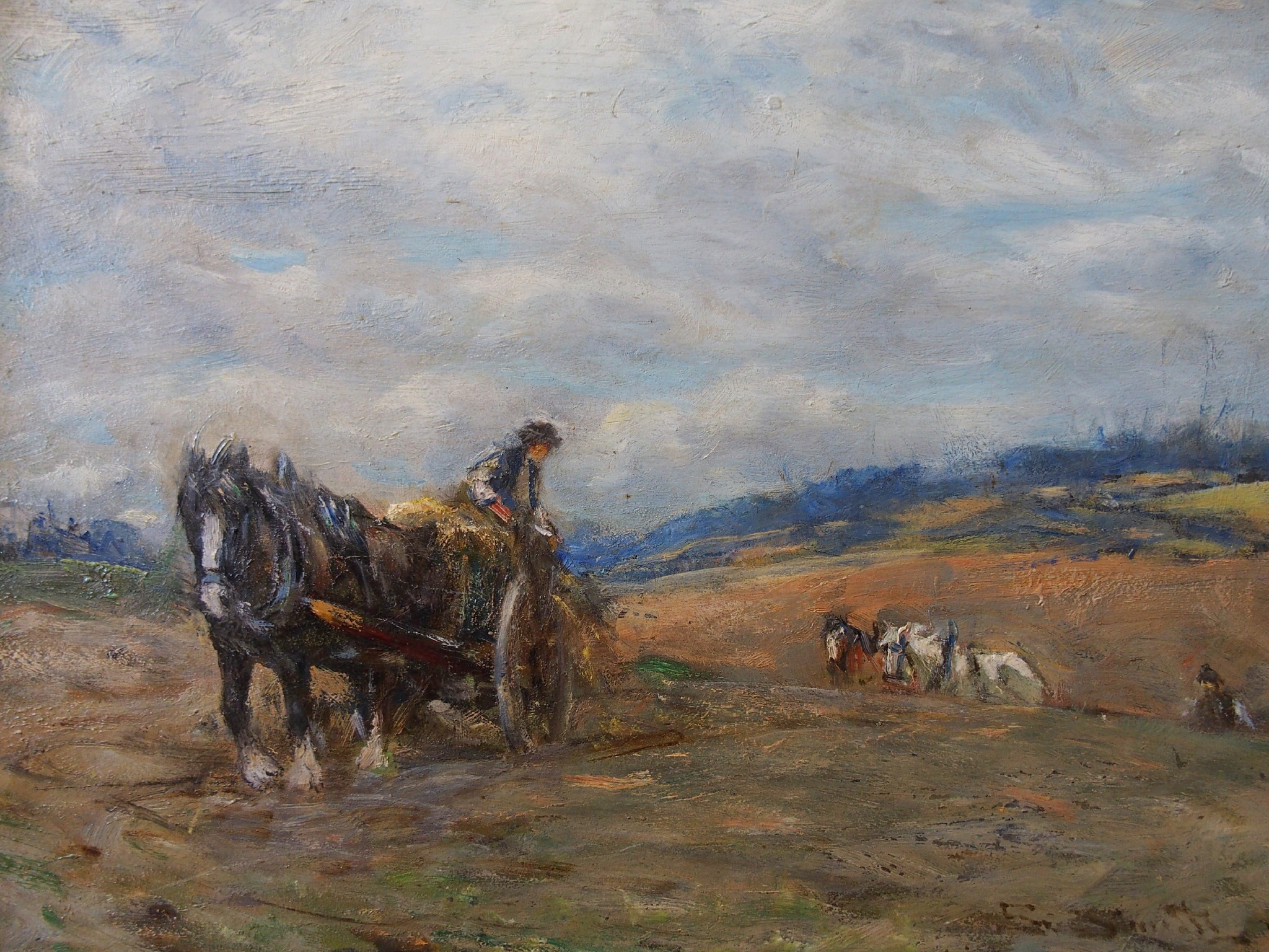 Appraisal: GEORGE SMITH RSA Scottish - HARVEST TIMEOil on panel signed