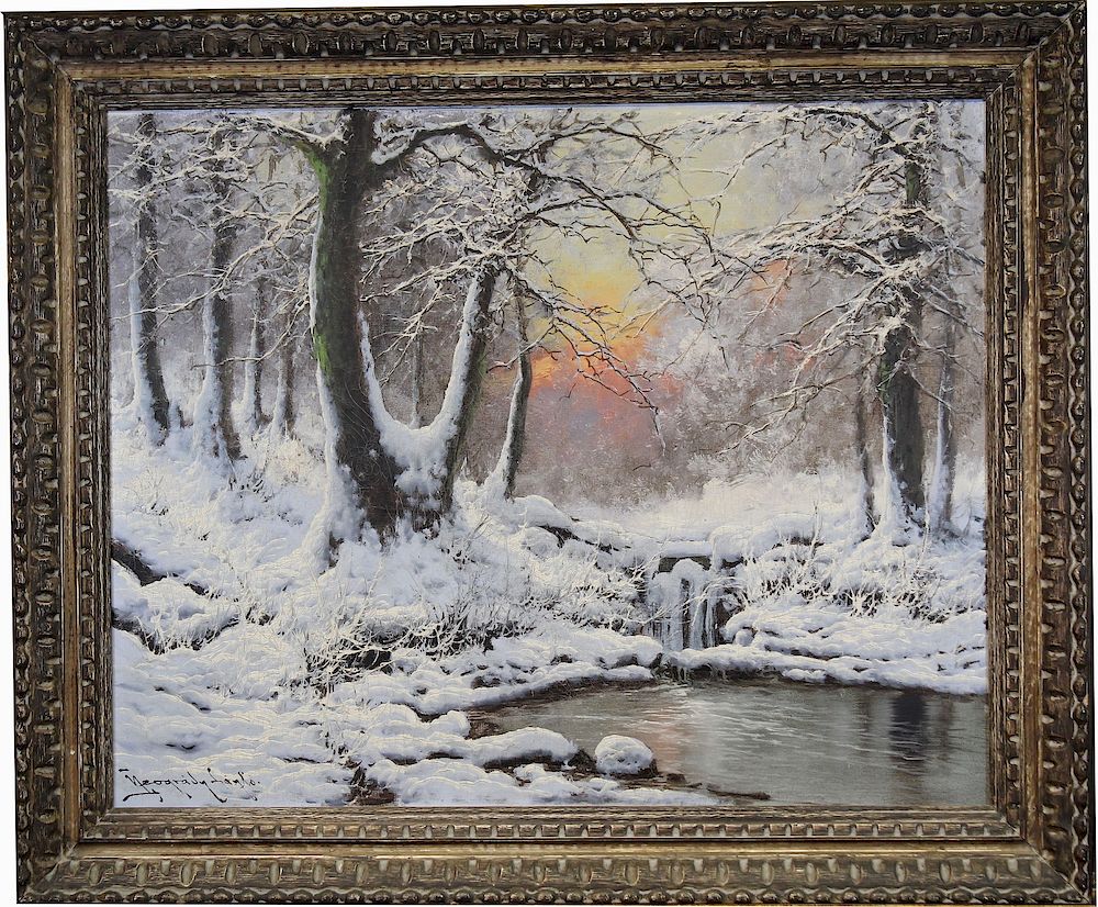 Appraisal: Laszlo Neogrady - Laszlo Neogrady Hungary - Winter Landscape with