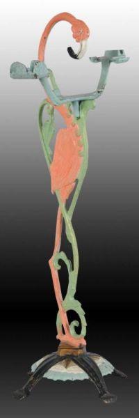 Appraisal: Flamingo Cast Iron Smoking Stand Description Superb depiction of a