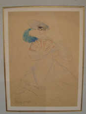 Appraisal: Jacques Villon French - pencil and watercolour sketch signed bottom