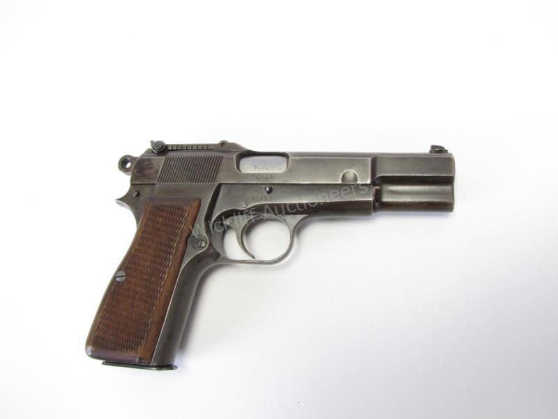 Appraisal: FN Browning Hi Power Semi Auto Pistol-Stainless Steel barrel Chambered