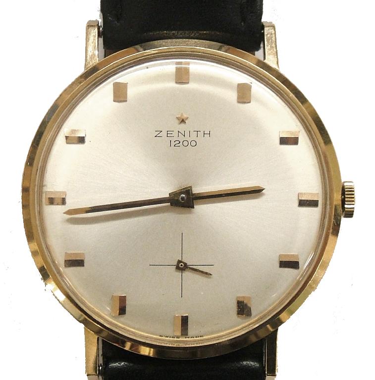 Appraisal: Zenith ct gentleman's wristwatch the silvered dial with baton markers