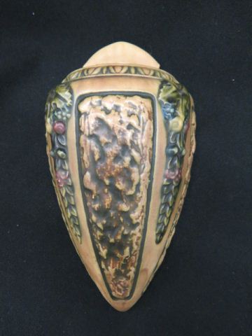 Appraisal: Roseville Pottery Florentine Wall Pocket - brown excellent