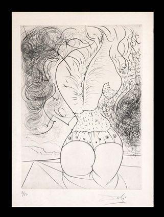 Appraisal: SALVADOR DALI - UNTITLED FROM THE EROTICA SERIES Etching on