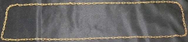 Appraisal: KT YELLOW GOLD NECKLACE CHAIN LINKS LONG DWT