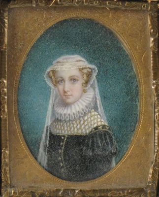 Appraisal: English School th Century Portrait of a lady in th