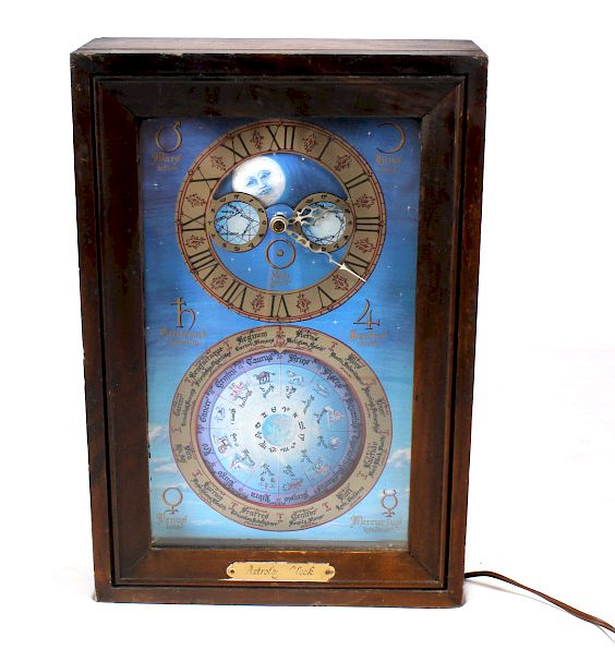 Appraisal: Fairfield Astrology Clock circa Offered in this lot we have