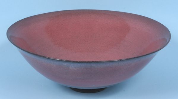 Appraisal: Lovera ceramic pink bowl diam good condition Provenance Robert O