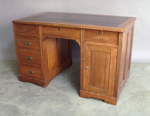 Appraisal: Victorian mahogany flat top desk h x l x d