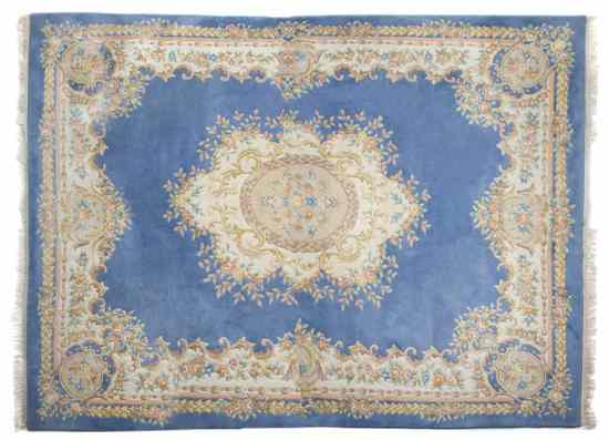 Appraisal: A Chinese Savonnerie Style Wool Carpet th century having a