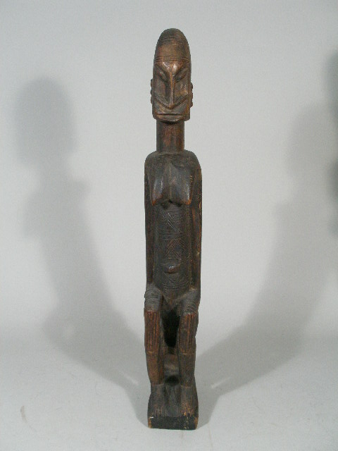 Appraisal: West African Dogon Figural Carving Mail depicts a seated female