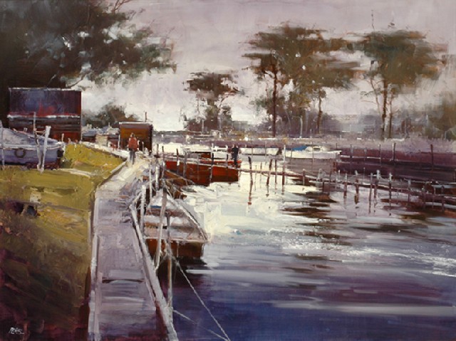 Appraisal: Herman Pekel born Mordialloc Creek oil on board signed 'Pekel'