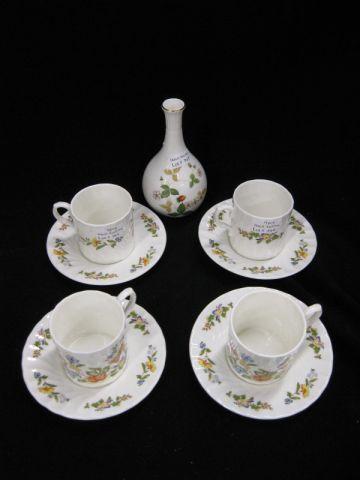 Appraisal: pcs Aynsley Bone China demitasse cups saucers plus a bud