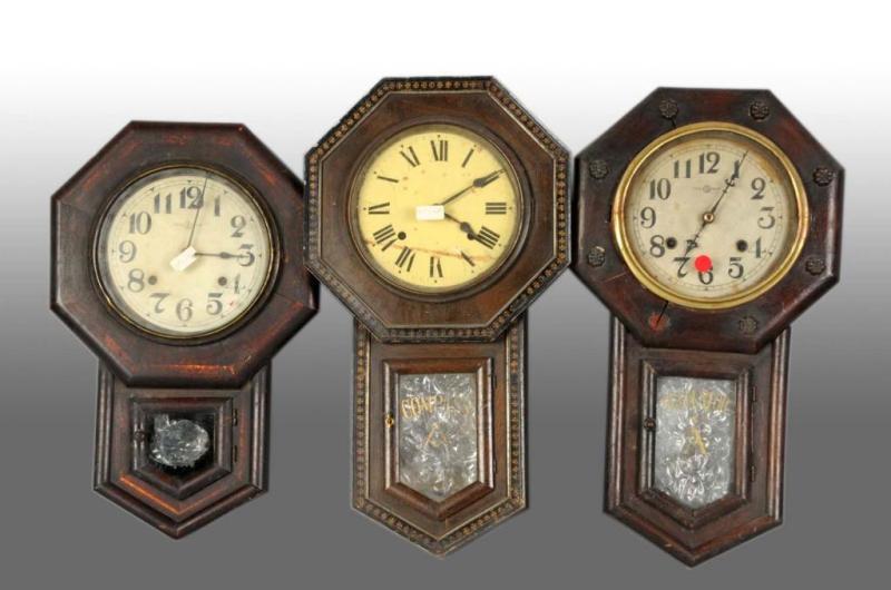 Appraisal: Lot of Regulator Clocks Description All three need work with