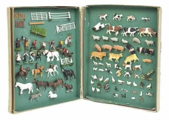 Appraisal: RARE BRITAINS HERALD MODELS FARM SERIES H DISPLAY BOX circa