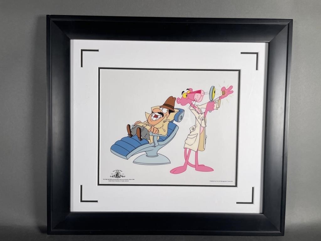 Appraisal: Animation sericel featuring pink panther as a dentist MGM seal