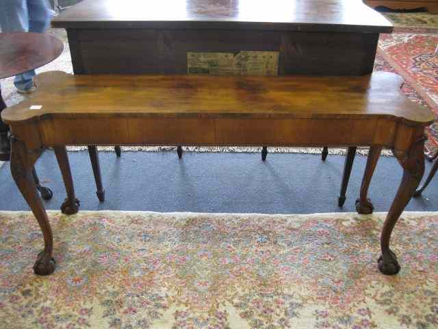 Appraisal: Fine Chippendale Style Sofa Table ball claw feet '' tall