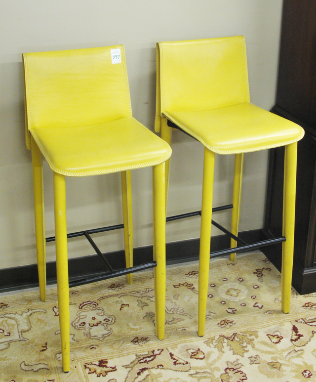 Appraisal: A PAIR OF CONTEMPORARY ITALIAN DESIGNER BARSTOOLS Relaix model EBS