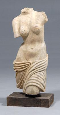 Appraisal: Marble torso of Venus DeMilo probably an early th century