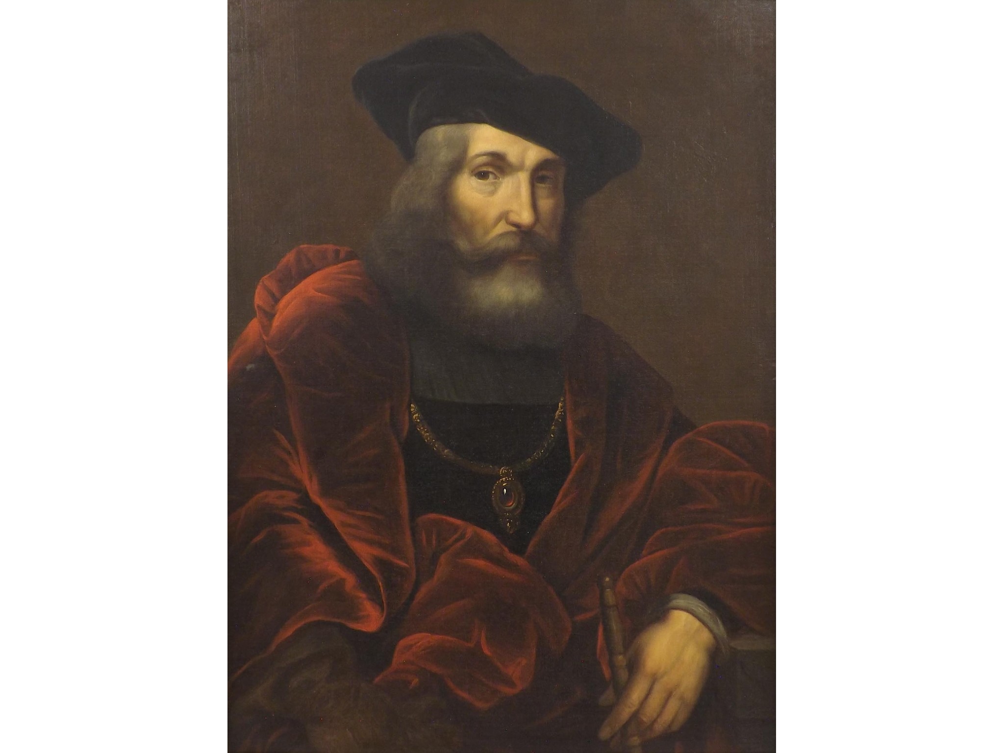 Appraisal: Continental School th century - Portrait of a bearded gentleman