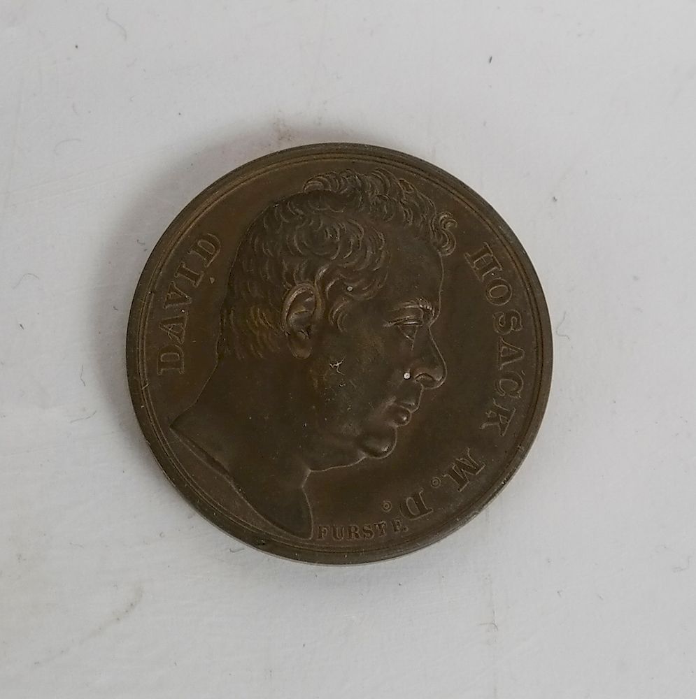 Appraisal: Dr David Hosack Medal Circa Copper bronzed mm By Moritz