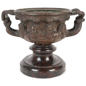 Appraisal: A Grand Tour Bronze of the Warwick Vase LATE TH