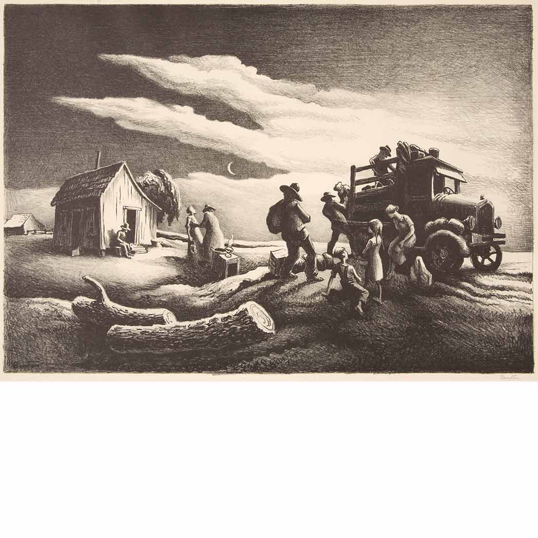 Appraisal: Thomas Hart Benton - DEPARTURE OF THE JOADS FATH Lithograph