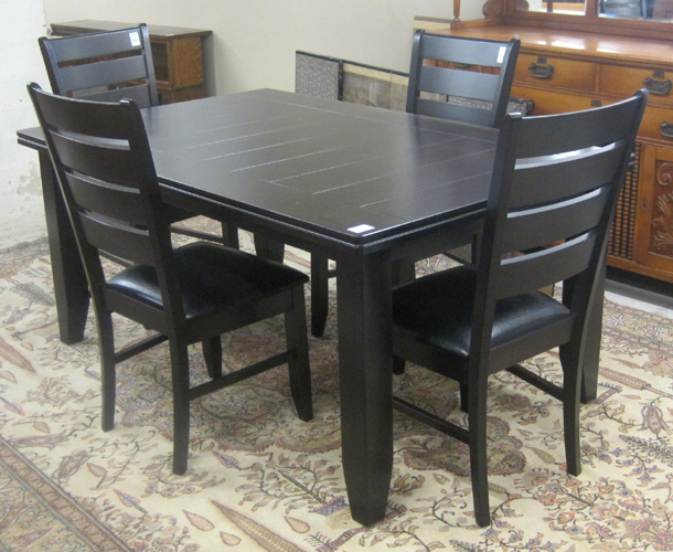 Appraisal: SIX-PIECE DINING TABLE CHAIR AND BENCH SET Imperial Collection by